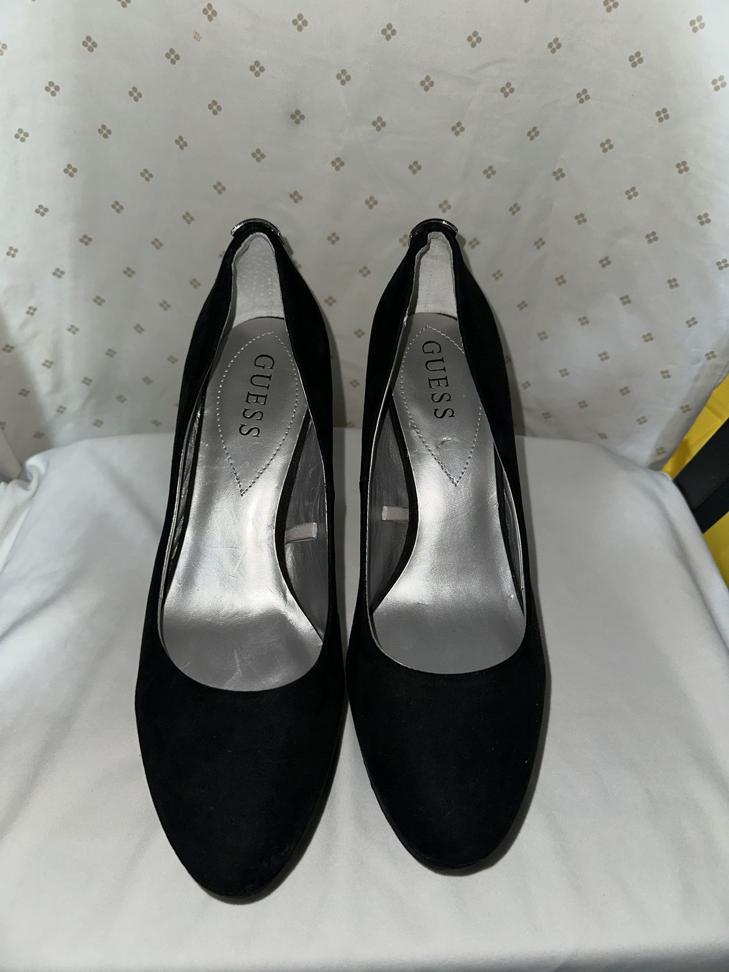 GUESS Black Suede Heels