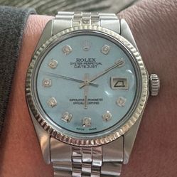 Rolex Diamond Dial - Customer Mother Of Pearl WITH Factory Dial Links And Box