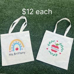 Personalized Teacher Tote Bag
