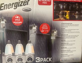 Energizer Connect 2K Smart Bulb Security Camera 3-Pack