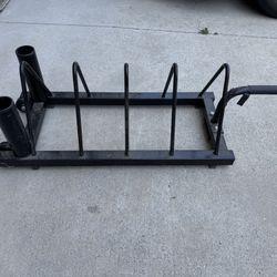 Bumper Plate and Barbell Rack