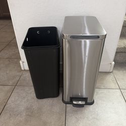 Home zone stainless premium 8 gallon trash can