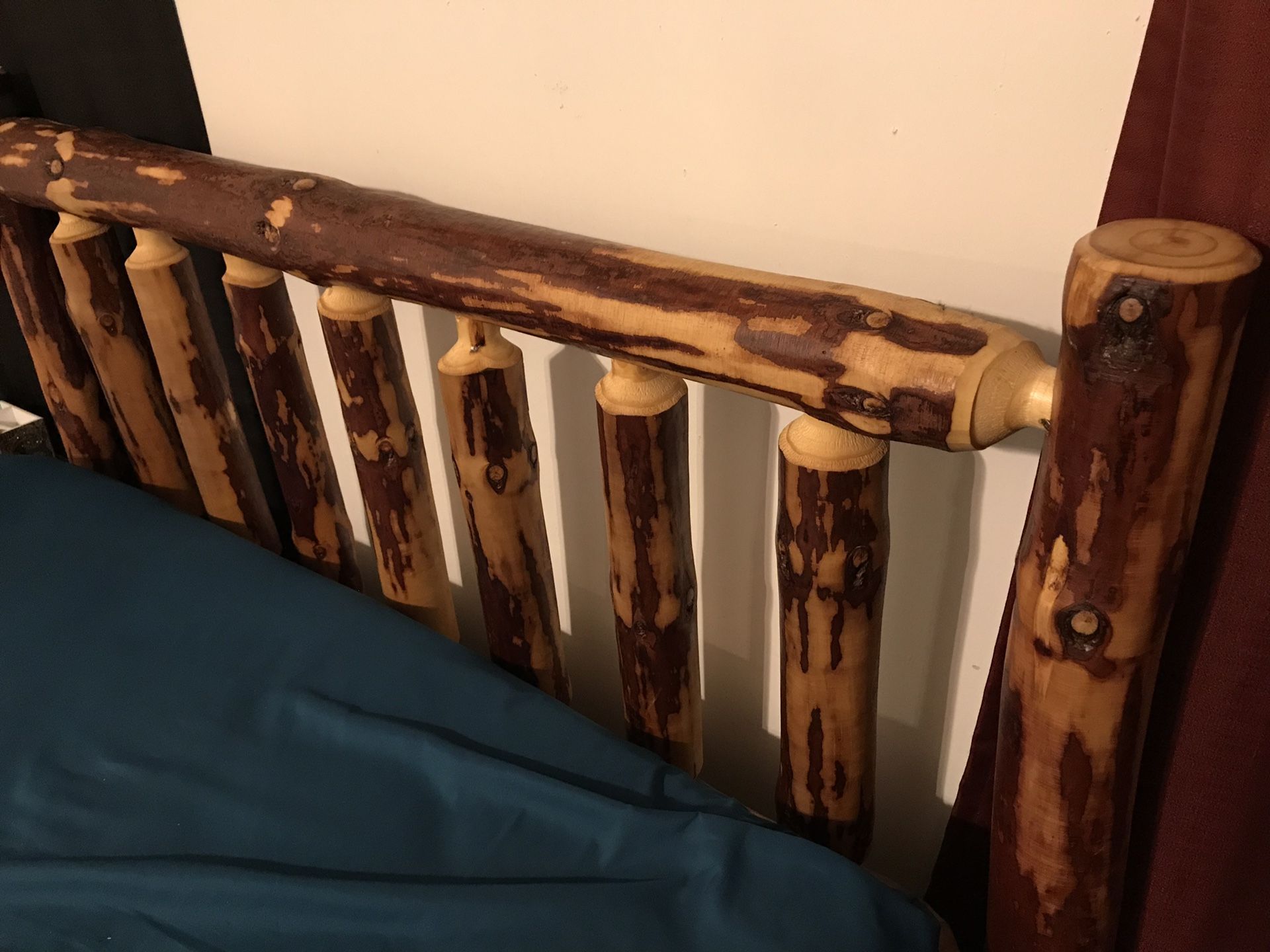 Queen size Wood framed bed