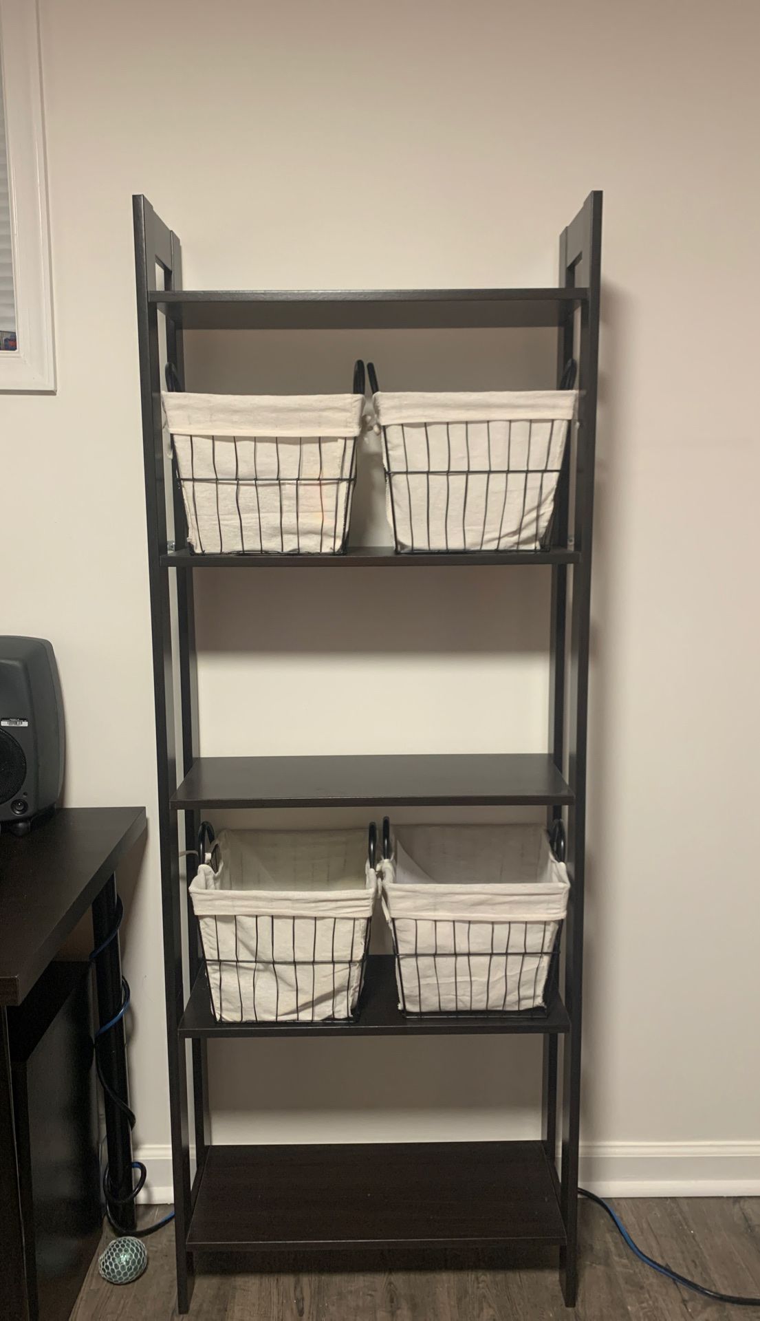 IKEA shelf dark brown with baskets (brand new)