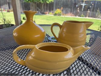 Bauer pottery teapots and pitchers