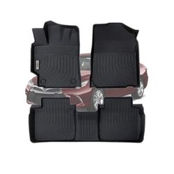 New orealtrend Car Floor Mats Compatible with Toyota Camry 7th 2012-2017, All Weather TPE Heavy Duty Spill Proot Non-Slip Full Set Liners, Front & Rea