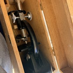 Vintage Lafayette Student Microscope w/ Wooden Case – Retro Science Kit