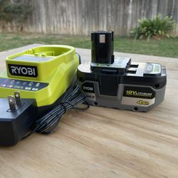 Ryobi New Hp Battery And Charger 
