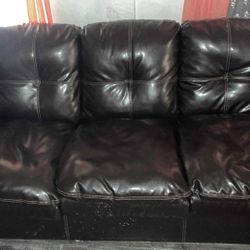 Brown Leather Couch