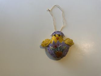 Hand Embroidered Felt Chicken, 