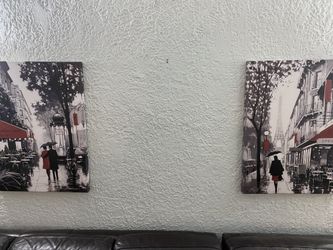 Rainy Paris I & II canvas prints, set of 2, Catonsville or best offer