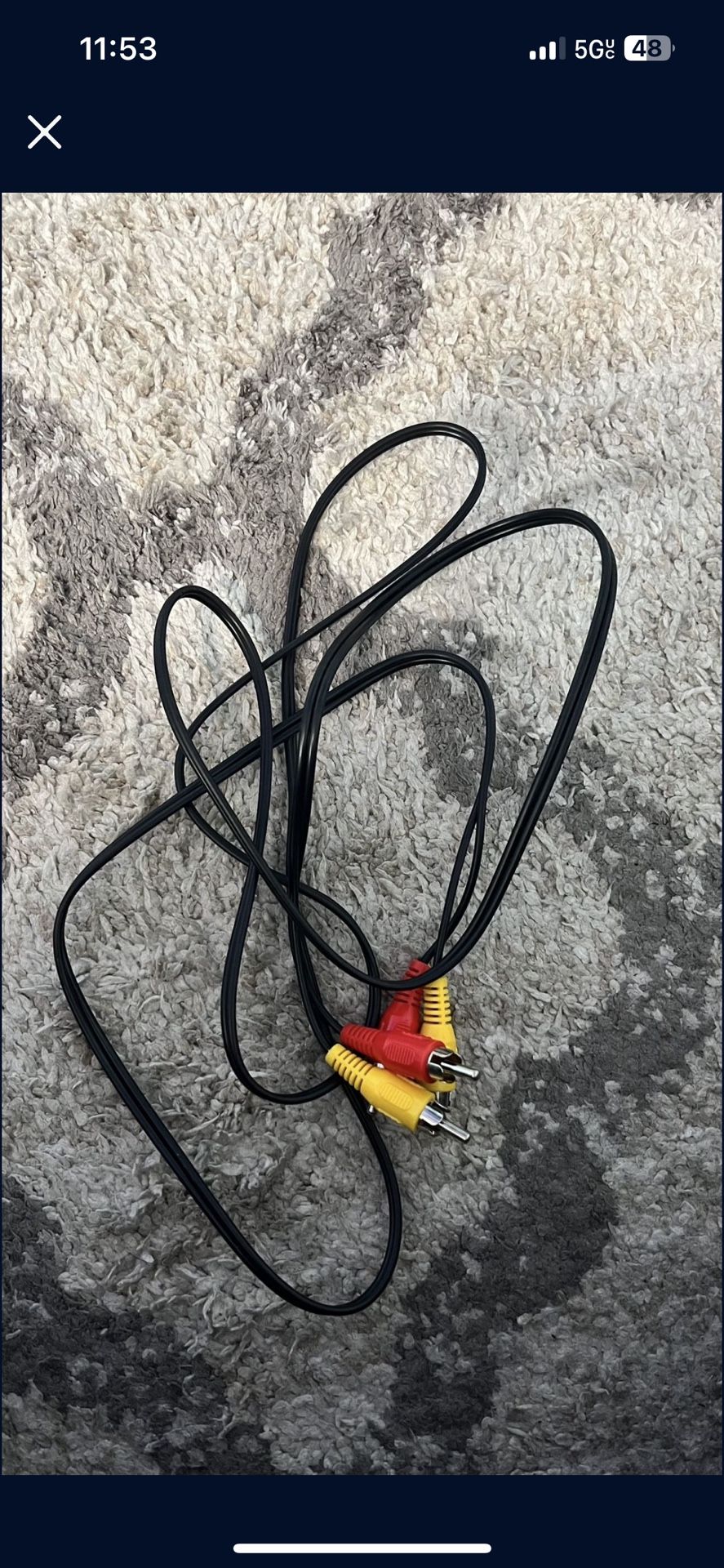 RCA Composite AV Cables Red & Yellow