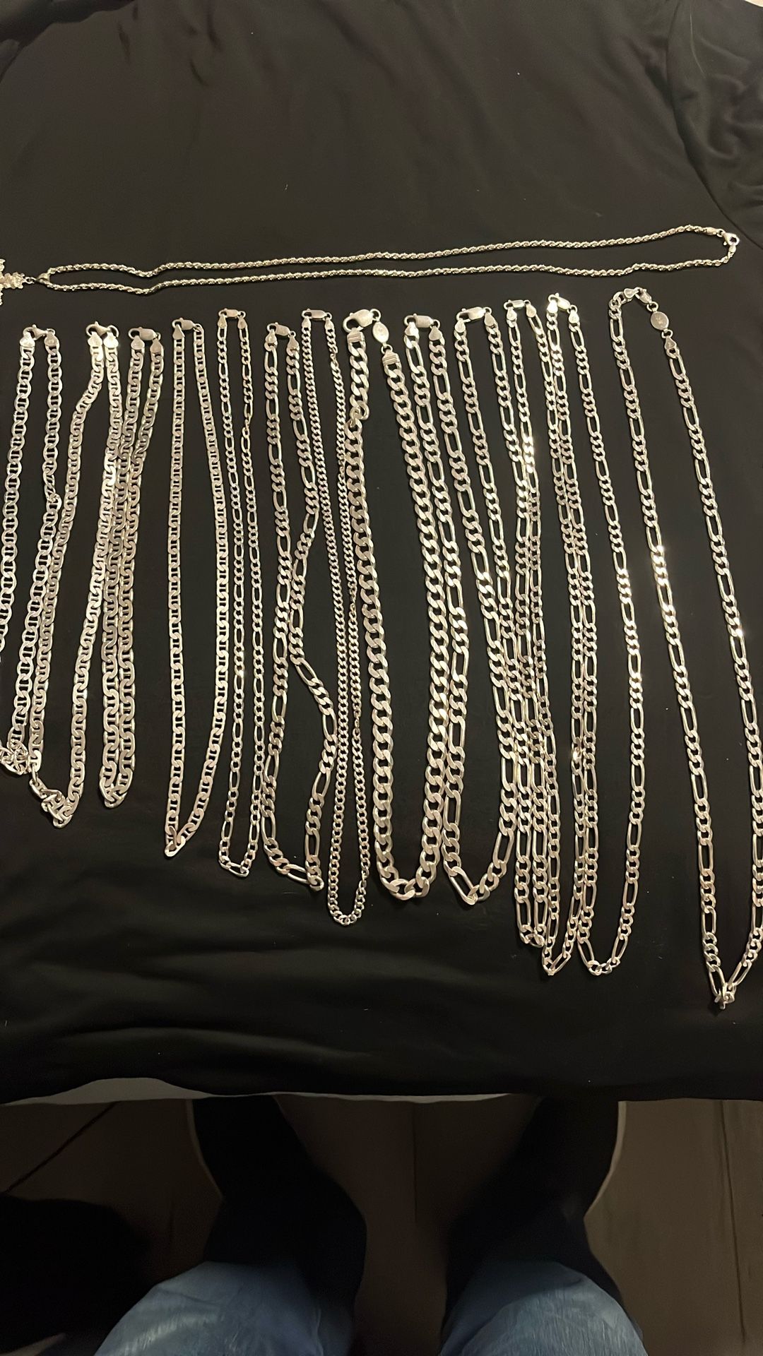 Sterling Silver 925 Solid Necklace Italy