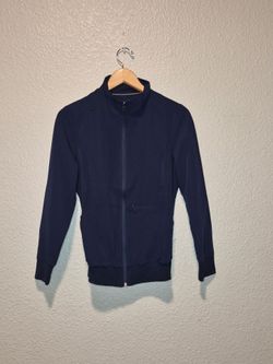 No Brand Womens Navy Athletic Zip Up Size: X-Small
