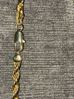 gold plated rope chain 14k