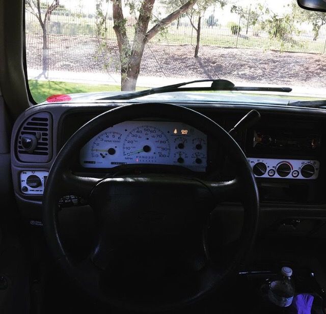 OBS chevy silverado white face gauge