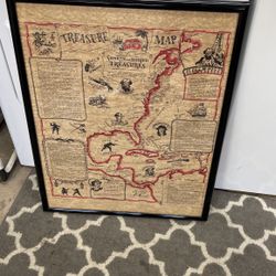23x29 Pirate Map Room Decoration Prop