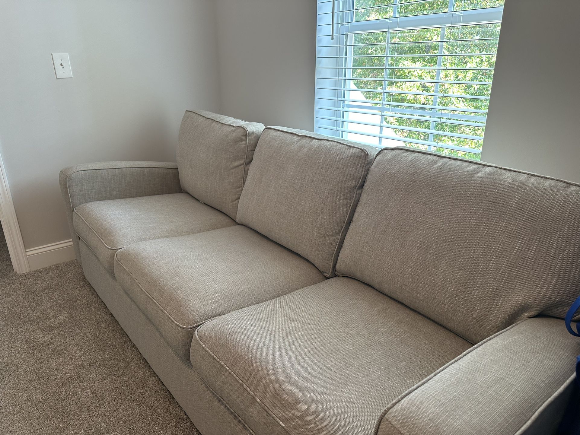 White Cushioned Couch 88”