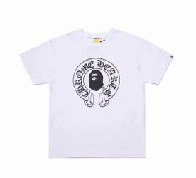 BAPE Chrome Hearts Style White Circle Tee