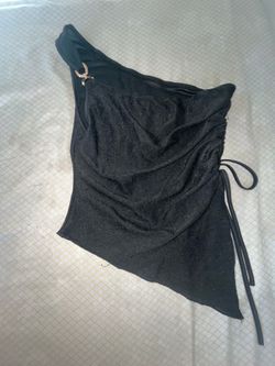 Black one shoulder top