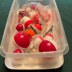 Fishing Bobbers And Vintage Lures