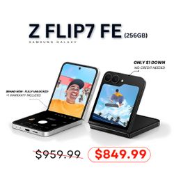 📱 Samsung Galaxy Z Flip 7 FE – Only $1 to Take It Home Today | Save $100 Instantly + 1-Year Warranty