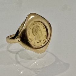💎 1812 Napoleone Imperatore 22K & 18K 5 Litre Gold Ladies  Ring