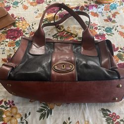 Fossil Leather Satchel 