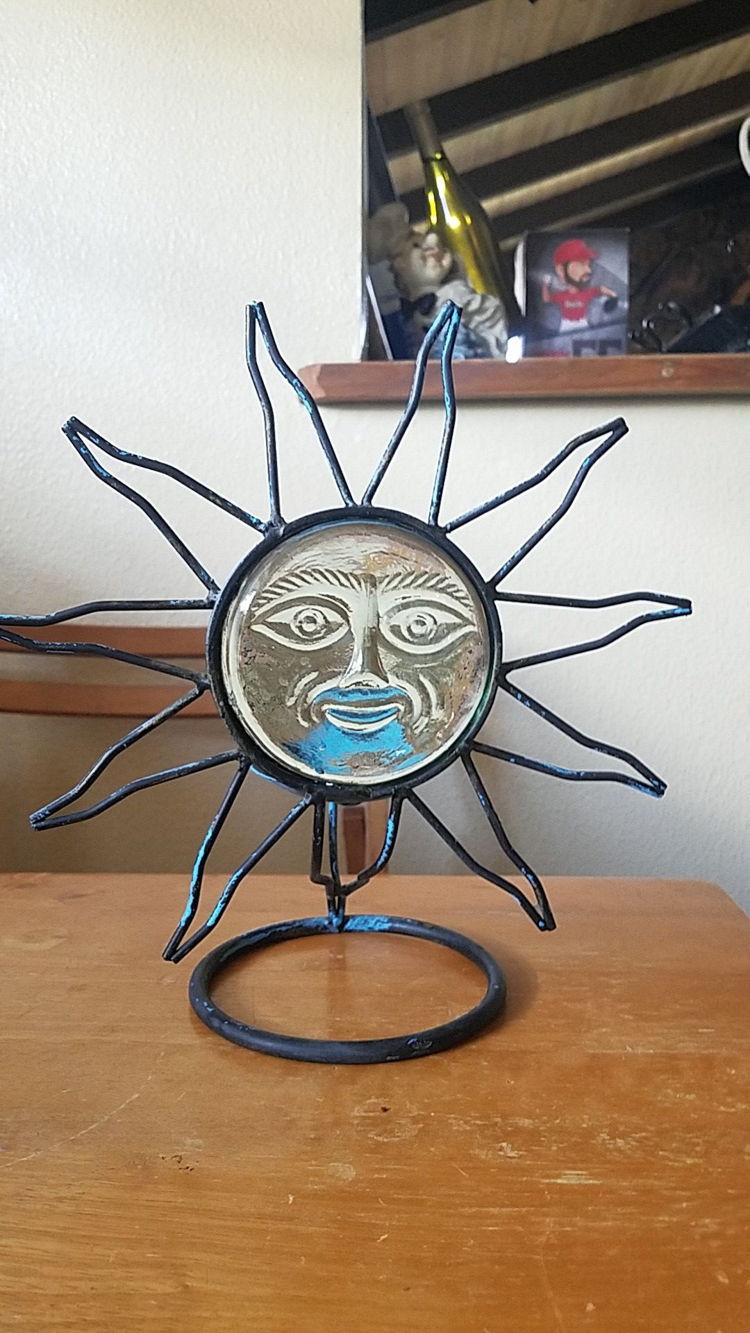 Iron sun Candle holder