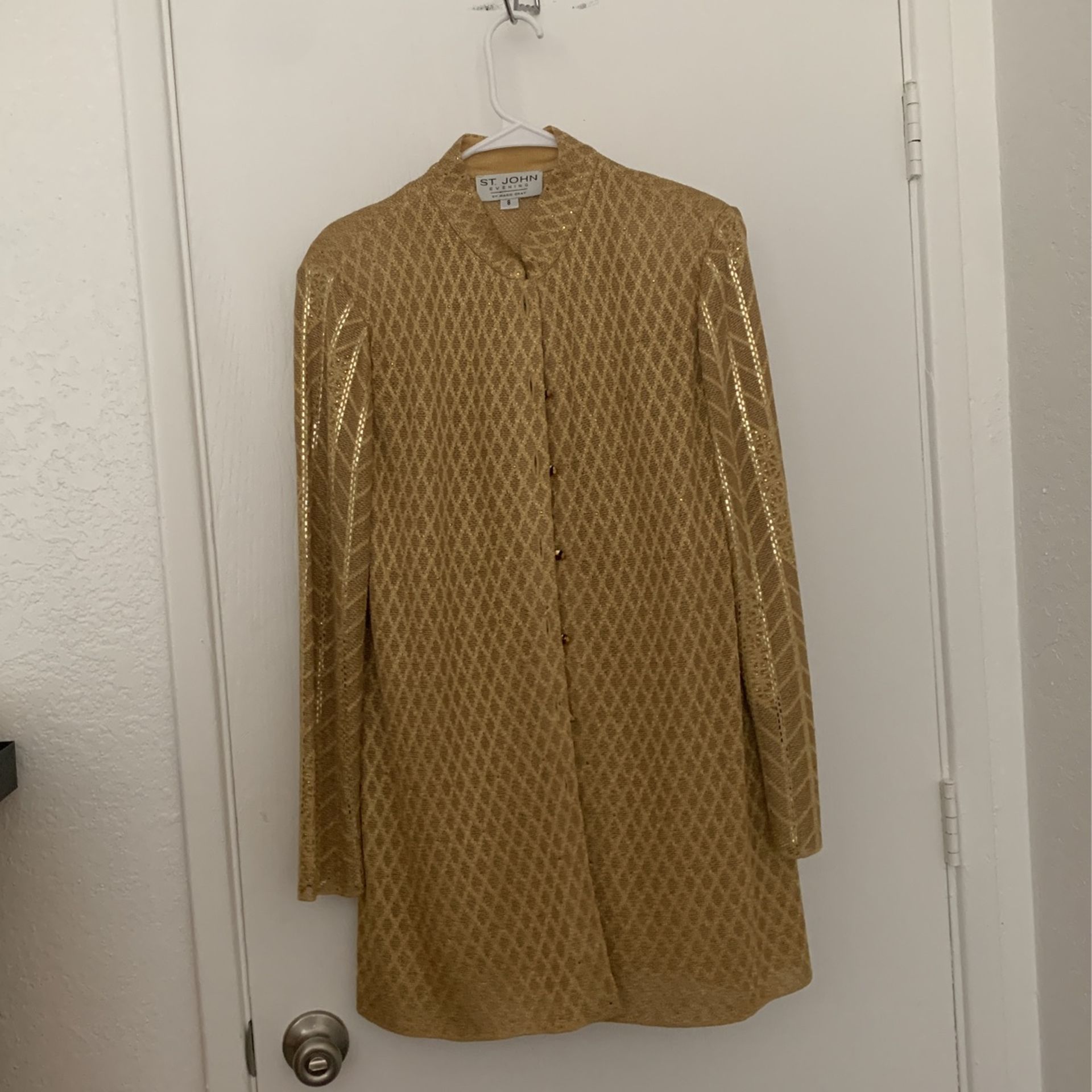 St. john gold suit dress