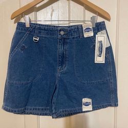 essentials Casual Comfort 100% Cotton Denim Jean Women’s Shorts Size10,Inseam 5