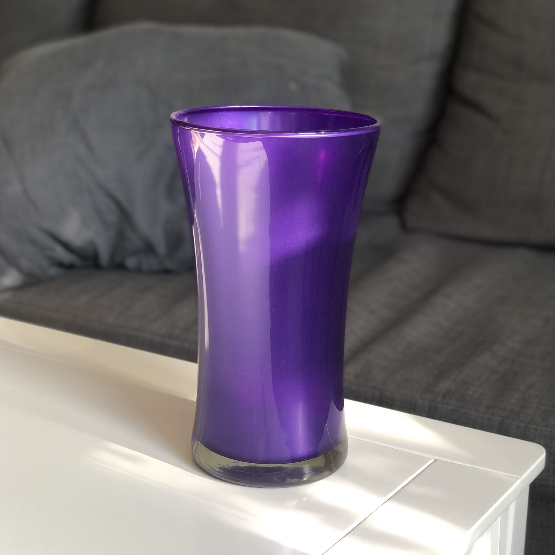 Purple Glass Flower Vase