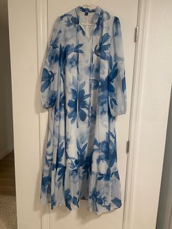 Women’s Blue Floral Maxi Dress  Size XL