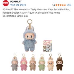 POP MART The Monsters - Tasty Macarons Vinyl Face Blind Box, Random Design Action Figures Collectible Toys Home Decorations, Single Box