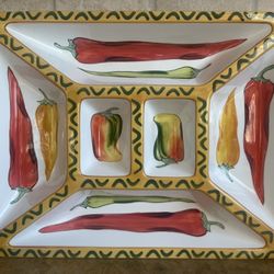 🌶️ Fiesta-Ready Chili Pepper Serving Platter 🌶️