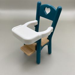 Vintage Fisher Price Loving Family Dollhouse Furniture Highchair Baby Girl Boy Doll High Chair