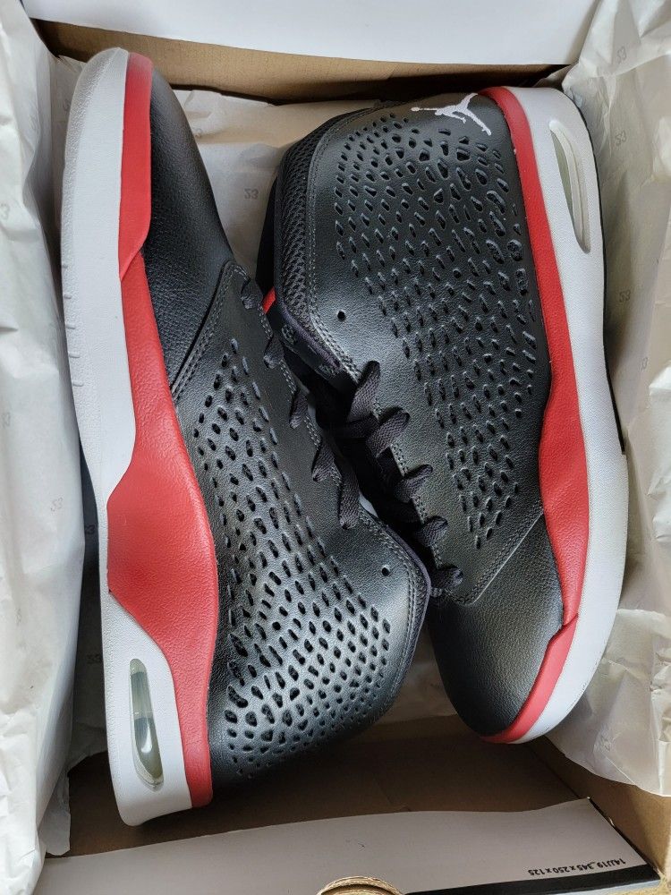New In Box 11.5 Jordan Flight Black And Red Shoes