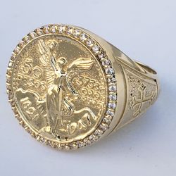 Solid 14k Gold Centenario Coin Ring 