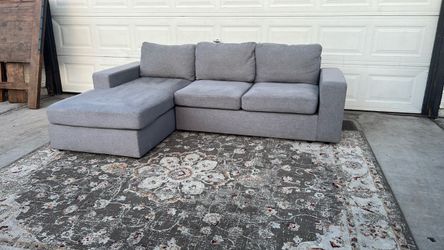 2 pc Gray Sectional Sofa- $199.99 - FREE Delivery- READ Description