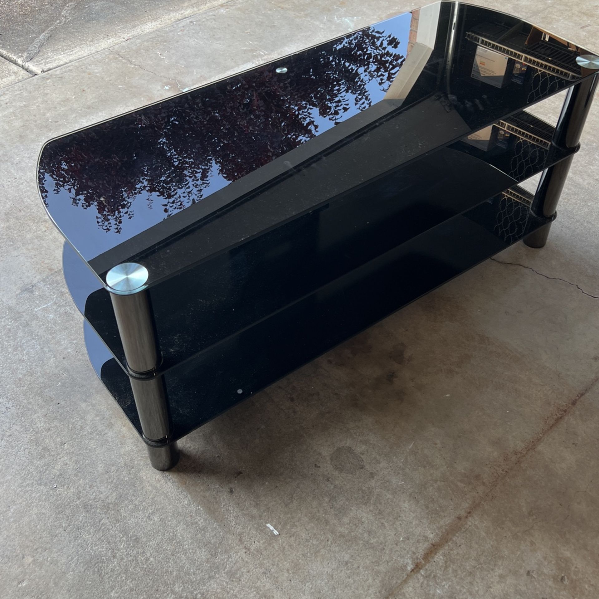 Glass TV stand