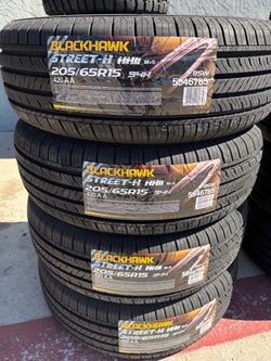 205-65-15 Blackhawk Street H New Tire Set $315 Free Installation