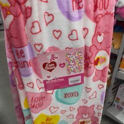 Carebears Conversation Hearts Throw 