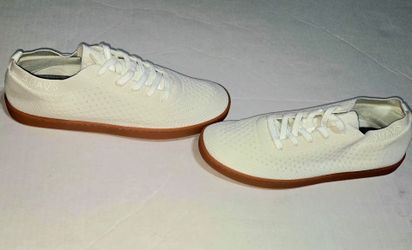 Suavs White Knit Low-Top Sneakers