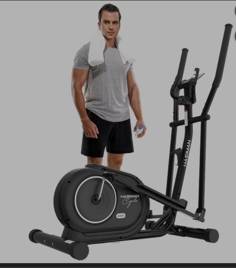 Pooboo Silent Magnetic Elliptical Bike Stationary Exercise Machine for Home Gym Cardio Workout