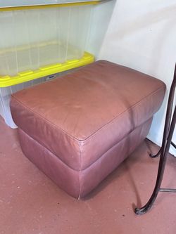 Leather Ottoman