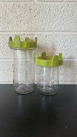 2 sprouting lids with mason jars porch pick up