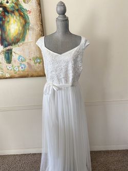 dark gold dress for wedding Dark Gold Cowl Neck Slit Tea Length Bridesmaid Dress main image 0