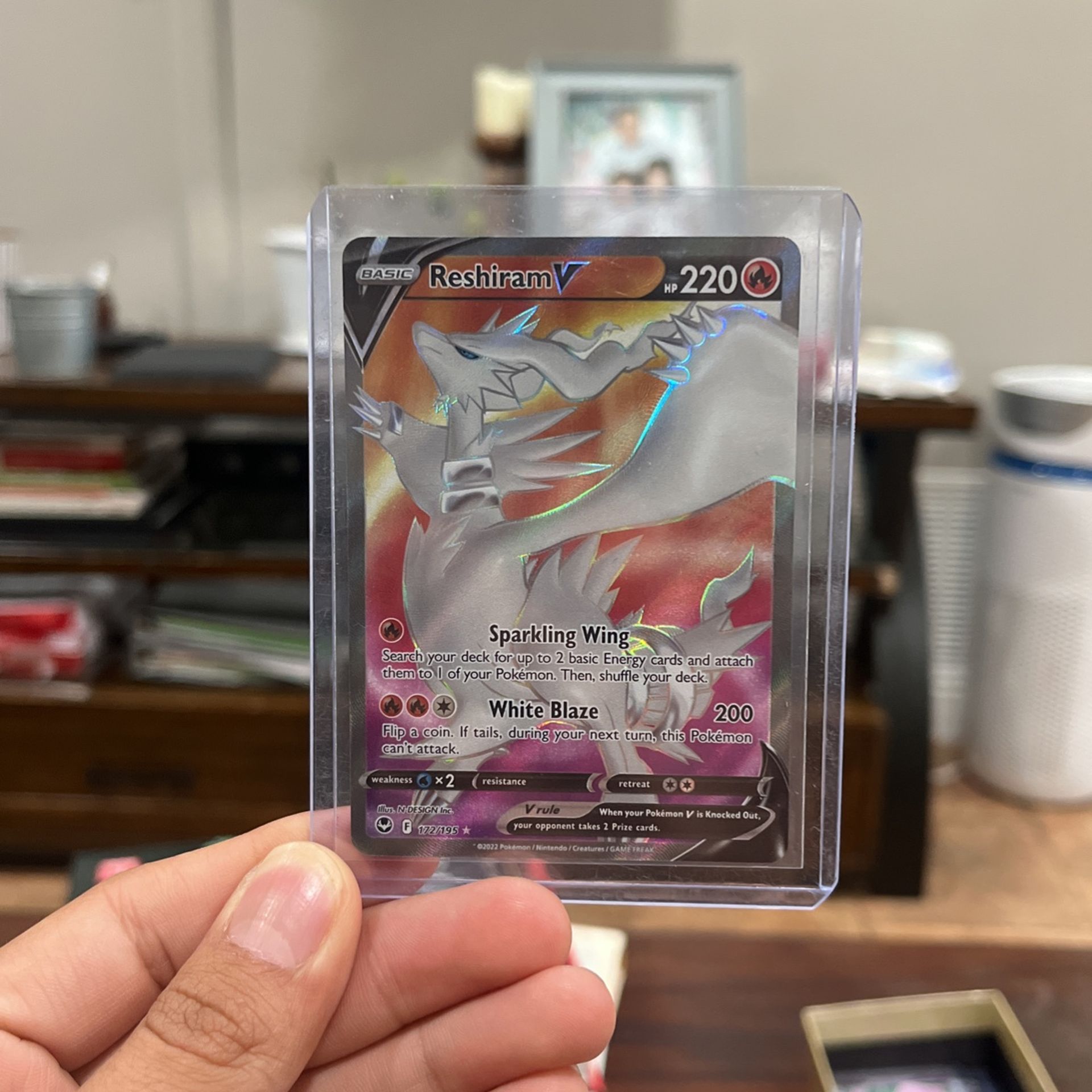 Reshiram V - Silver Tempest Pokémon card