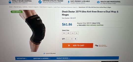 Shock Doctors Knee Brace 