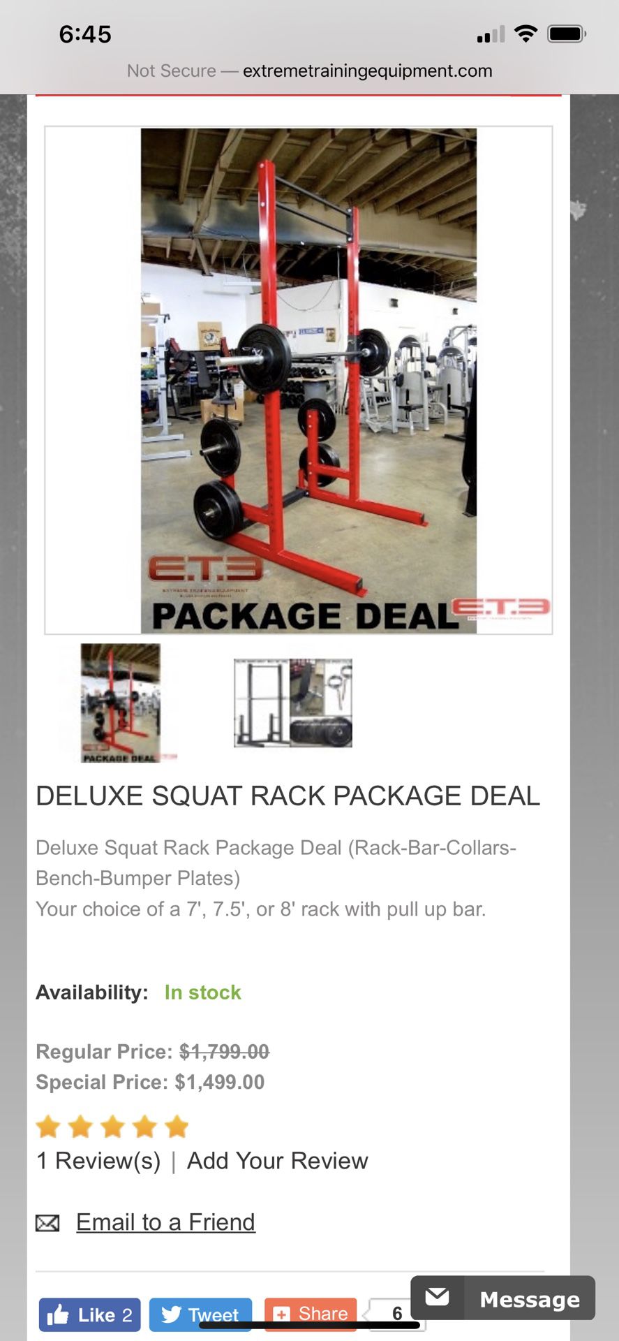 Like new squat rack with bench and attachments